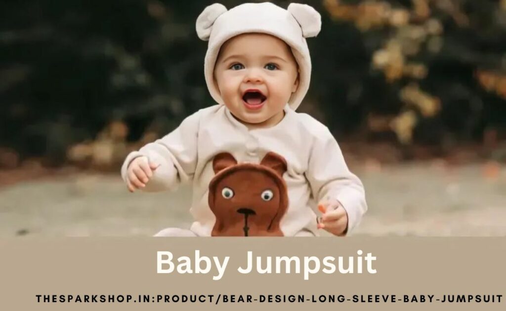 RS 149 Bear Design Long-Sleeve Baby Jumpsuit