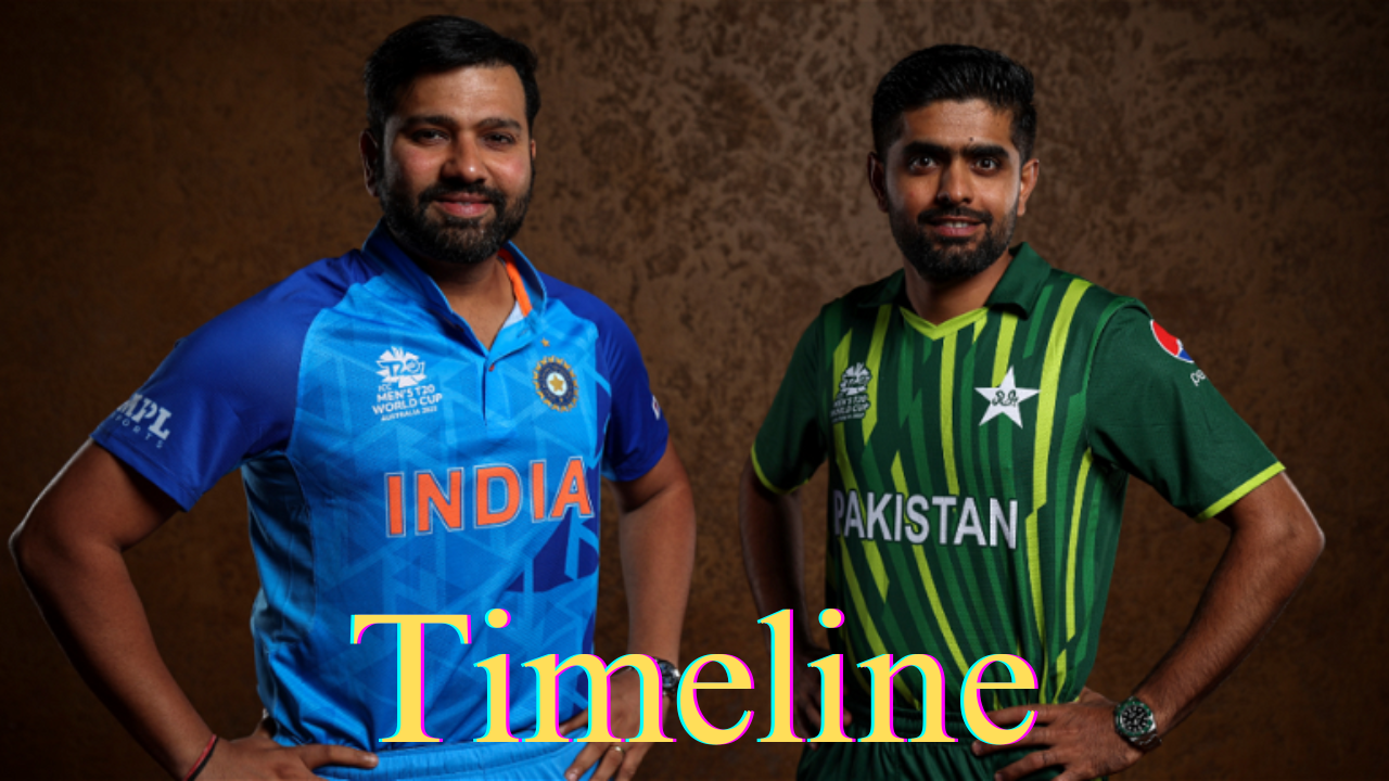 india national cricket team vs pakistan national cricket team timeline 