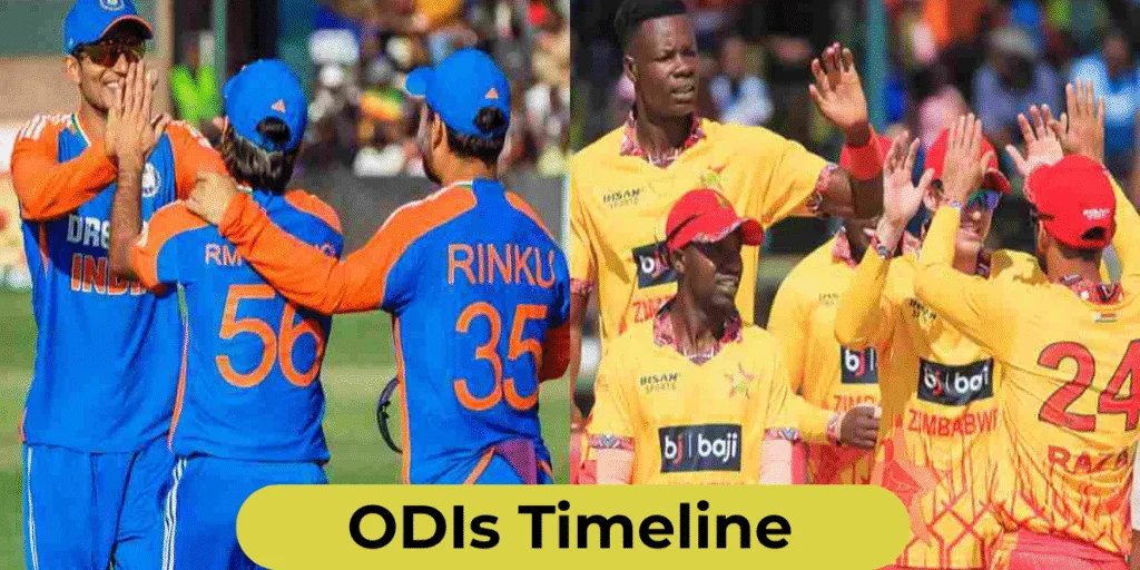 zimbabwe national cricket team vs india national cricket team timeline 